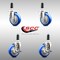 Service Caster 4 Inch 316SS Blue Poly Swivel 1-1/8 Inch Expanding Stem Caster Brake SCC, 2PK SS316EX20S414-PPUB-BLUE-2-TLB-2-118 - alternate 3